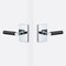 Sure-Loc Hardware Sure-Loc Hardware Levanto Passage Rosette, Polished Chrome, Knurled Grip in Flat Black LV101 26 GRIP-KN FBL - alternate 1